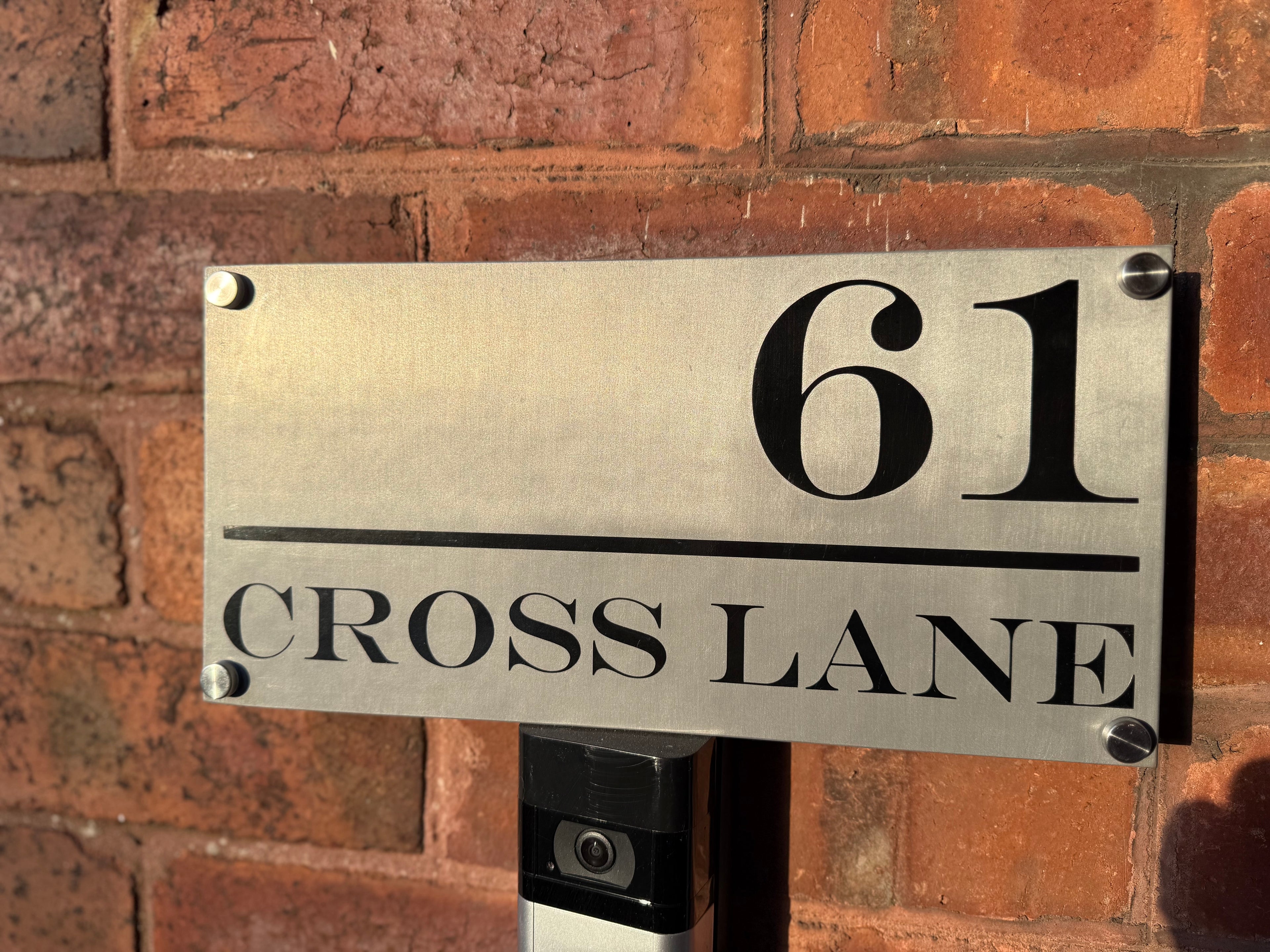 House number sign - 290mm x 150mm