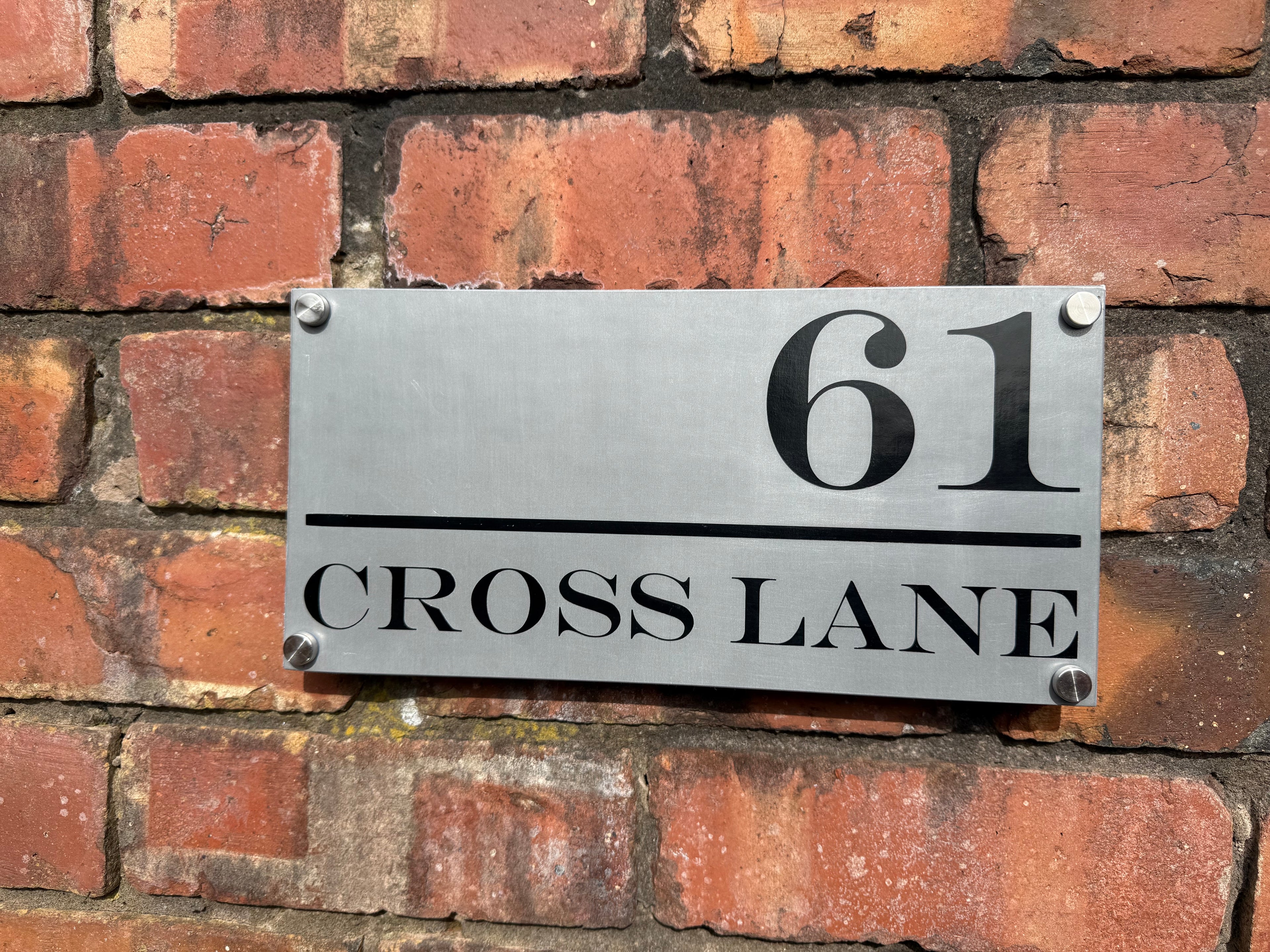 House number sign - 290mm x 150mm