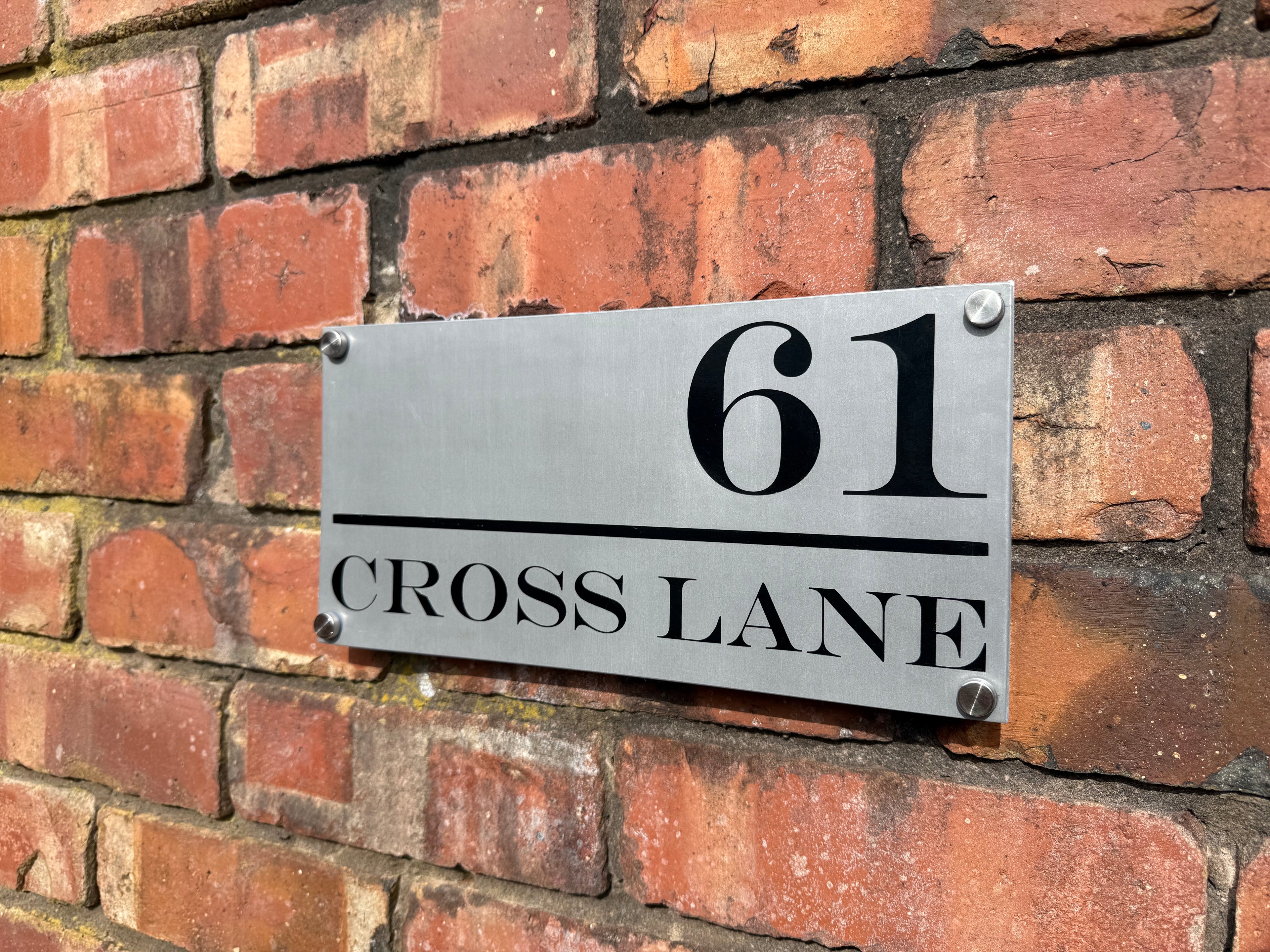 House number sign - 290mm x 150mm